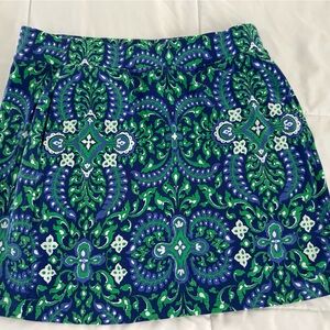 Talbot’s Green and Blue Patterned Women's Skort.